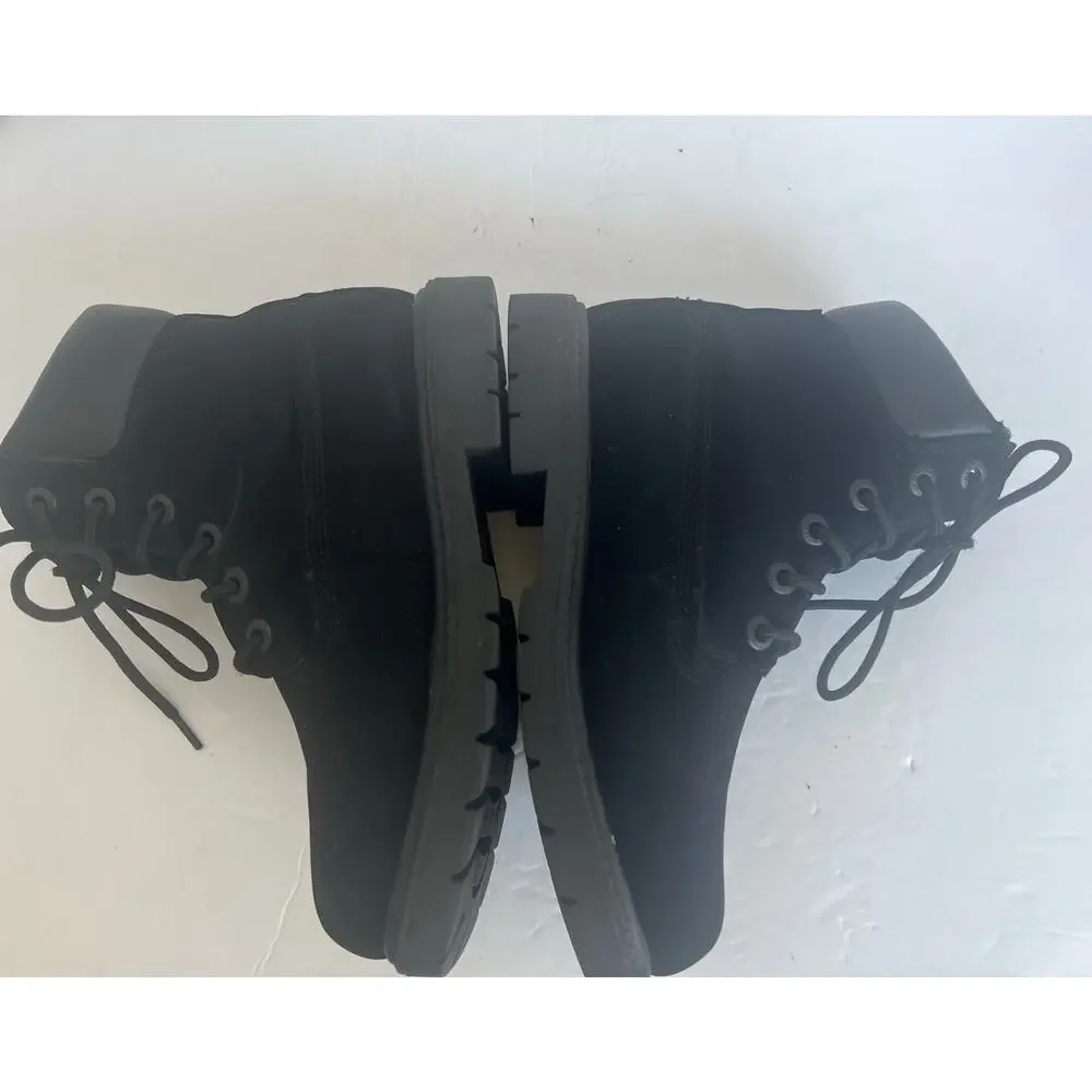 LUGZ Women's Black Convoy 6-Inch Lace‎ Up Round Toe Lug Sole Ankle Boots Sz 7.5